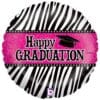 18" RND Grad Zebra Stripe Foil Balloon