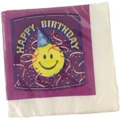 Smiley Birthday Napkins Beverage 16CT