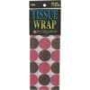 Brown/Pink Dots Tissue Wrap Printed 4SHT