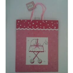 Pink Stroller Printed Gift Bag Large