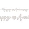 Silver Happy Anniversary Banner 6Ft