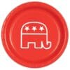 Republican Plates Red RND 9"