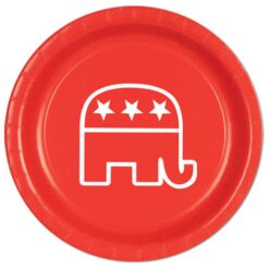 Republican Plates Red RND 9"