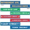 Retirement Street Sign Cutouts 4Pcs