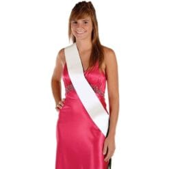 Make Your Own Satin Sash, White 11 Make Your Own Satin Sash, White