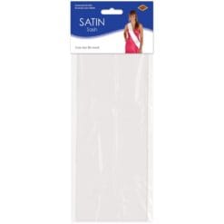 Make Your Own Satin Sash, White 12 Make Your Own Satin Sash, White
