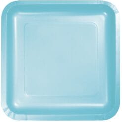 Pastel Blue Plate Paper SQR 9" 18CT