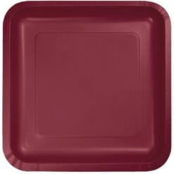 Burgundy Plate Paper SQR 9" 18CT