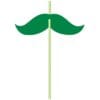 Straws W/Moustache Attachments Green