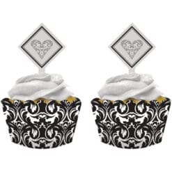 Ever After Cupcake Wraps w/Picks 12CT