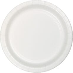 White Plate Paper RND 10" 24CT
