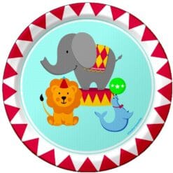 Circus Time Plates 7" 8CT