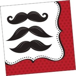 Mustache Madness Napkins Lunch 3P 16CT
