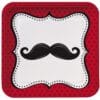 Mustache Madness Plates 9&Quot; Sqr 8Ct