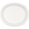 White Platter Oval Paper 10"x12" 8CT