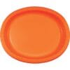 Orange Platter Oval Paper 10"x12" 8CT