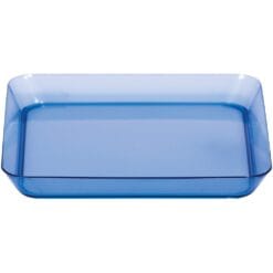 Translucent Blue Plates 5" PL SQR 8CT