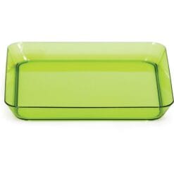 Translucent Green Plates 5" PL SQR 8CT