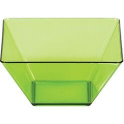 Translucent Green Bowl PL SQR 3.5" 8CT