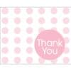 Classic Pink Dots Thank You Notes 8Ct