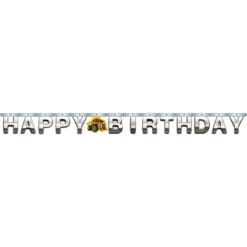 Construction Zone Large Birthday Banner