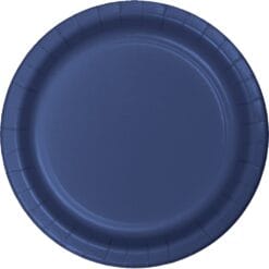 Navy Plate Paper RND 10" 24CT