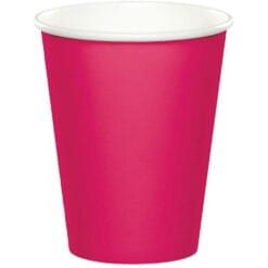 Hot Magenta Cups Paper 9oz 24CT