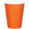 Orange Cups Paper 9Oz 24Ct