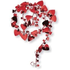 Garland Wire Red Hearts 12FT