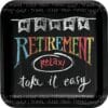 Retirement Chalk Plates Sqr 9&Quot; 8Ct