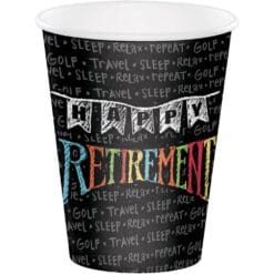 Retirement Chalk Cups Hot/Cold 9oz 8CT