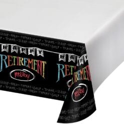 Retirement Chalk Tablecover PL 54x108
