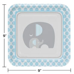 Little Peanut Boy Plates SQR 9" 8CT