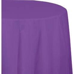 Am Purple Tablecover RND 82" Plastic