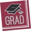 Burgundy Grad Napkins Lunch 36CT