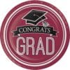 Burgundy Grad Plates 8.75" 18CT 1 Burgundy Grad Plates 8.75&Quot; 18Ct