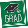 Green Grad Napkins Lunch 36Ct