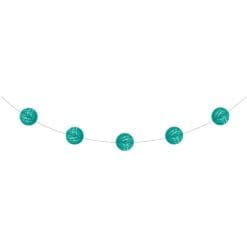 Teal Lagoon Mini Honeycomb Garland 9FT