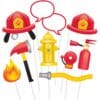 Flaming Fire Truck Photo Props 10pcs 1 Flaming Fire Truck Photo Props 10Pcs