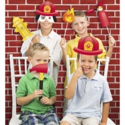 Flaming Fire Truck Photo Props 10Pcs