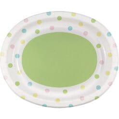 Easter Dots Oval Platter Paper 8CT