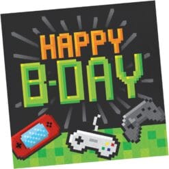 Gaming Party HBD Napkins Lunch 16CT
