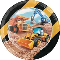 Big Dig Construction Plates 9" 8CT