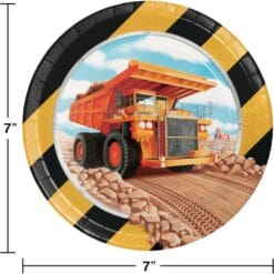 Big Dig Construction Plates 7" 8CT