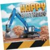 Big Dig Construction Napkins Lunch Happy Birthday 16Ct