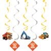 Big Dig Construction Hanging Decor 5CT
