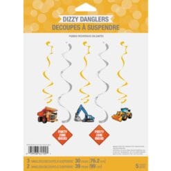 Big Dig Construction Hanging Decor 5CT 8 Big Dig Construction Hanging Decor 5Ct