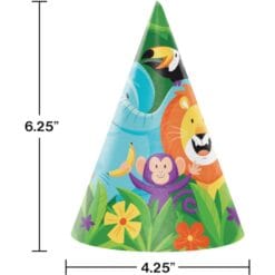 Jungle Safari Party Hats 8CT