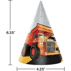 Big Dig Construction Hats Child 8CT