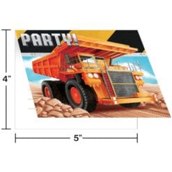 Big Dig Construction Invitations 8CT